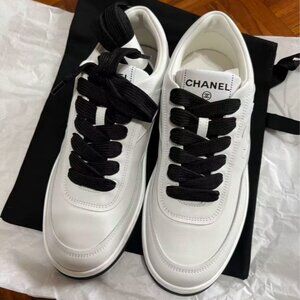 CHANEL (Chanel) 24P Leather Comfortable and Versatile Low-top Casual Women's Sne